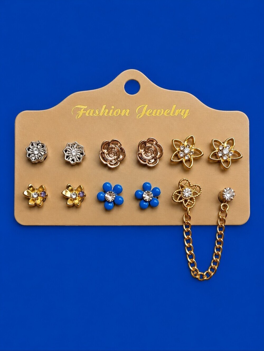 Vintage Flower Post Stud Earrings